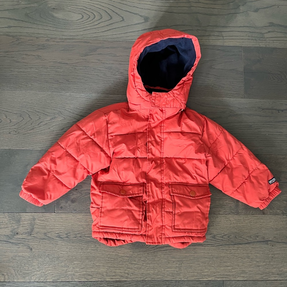Gap orange winter jacket sz 3T EUC retail $115